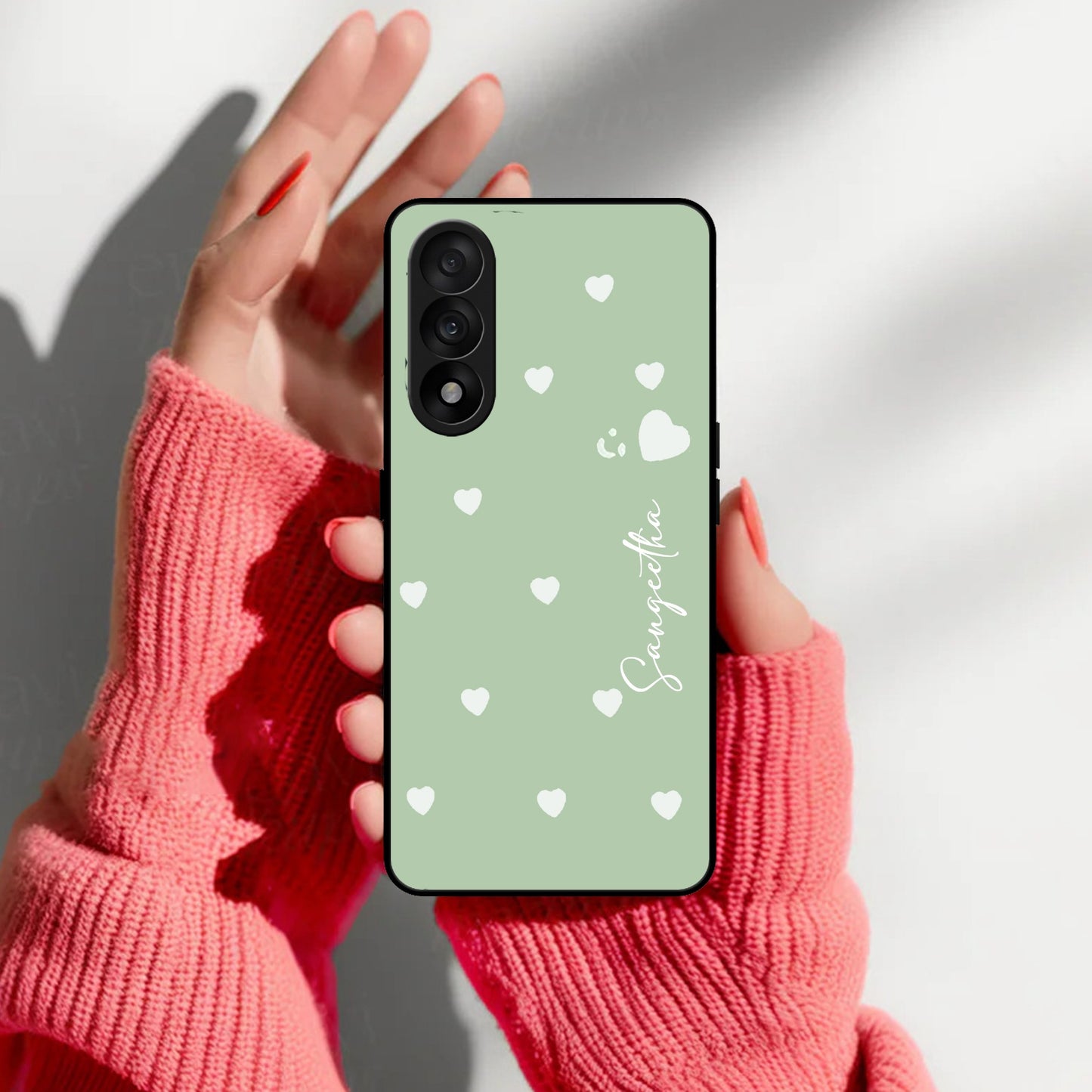 Be Loved Customized Glass Case Cover Mint Green For Oneplus