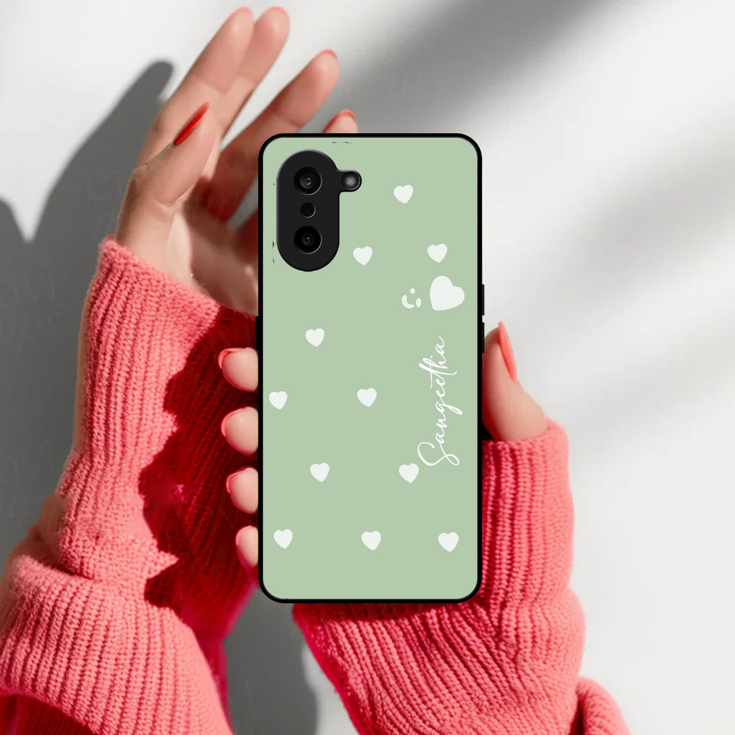 Be Loved Customized Glass Case Cover Mint Green For Oneplus