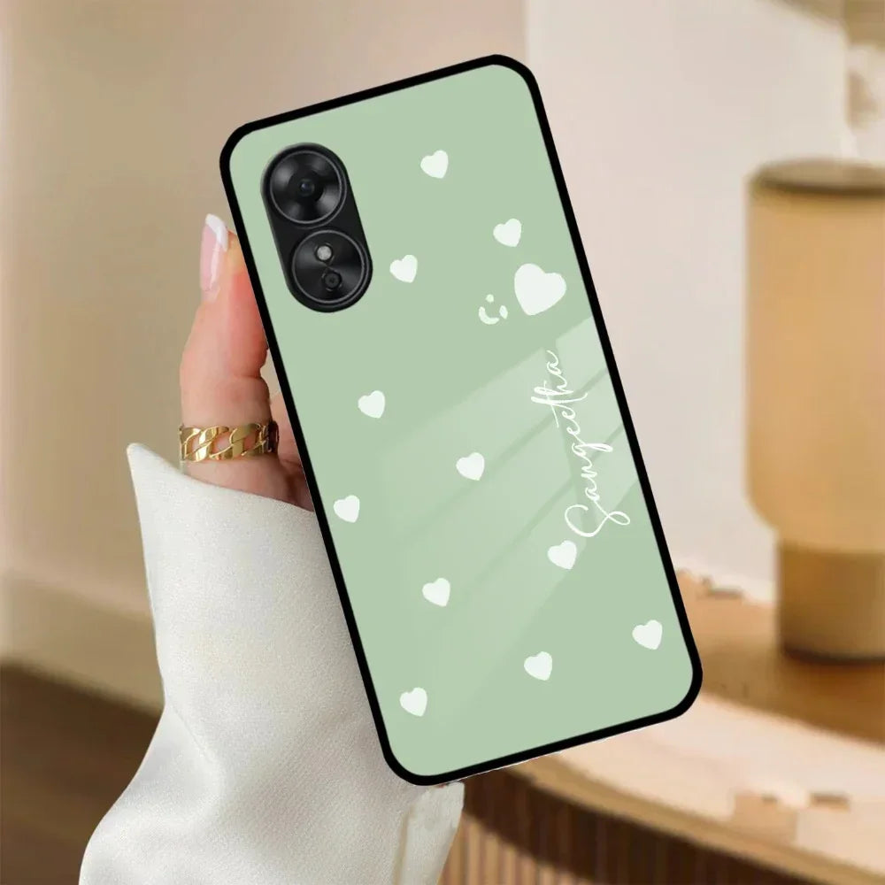Be Loved Customized Glass Case Cover Mint Green For Oppo - ShopOnCliQ