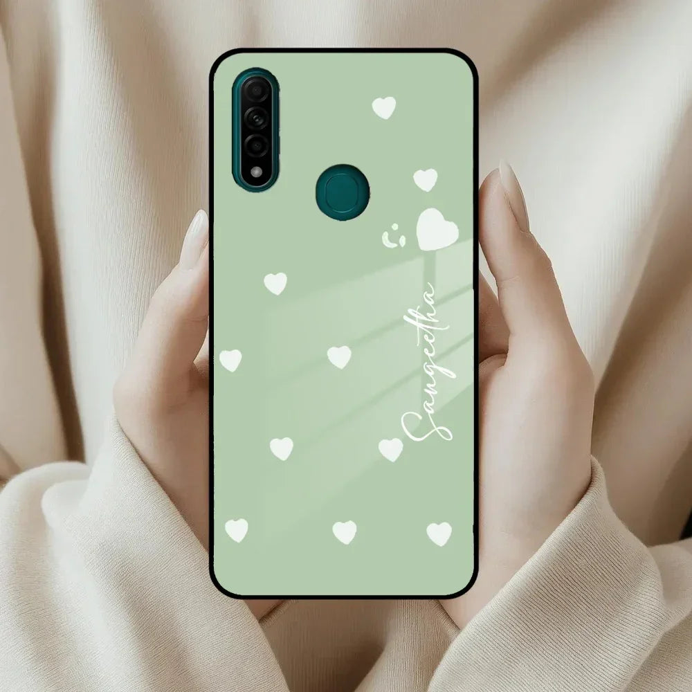 Be Loved Customized Glass Case Cover Mint Green For Oppo - ShopOnCliQ