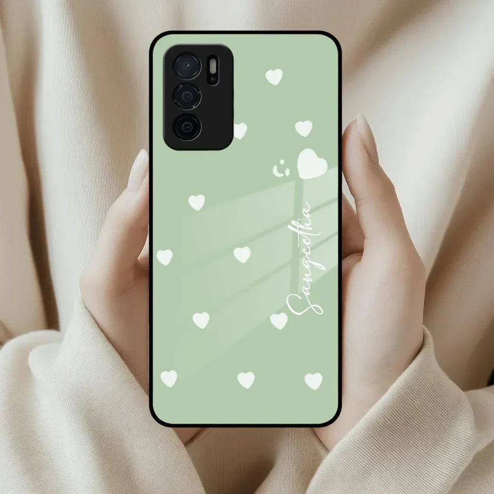 Be Loved Customized Glass Case Cover Mint Green For Oppo - ShopOnCliQ