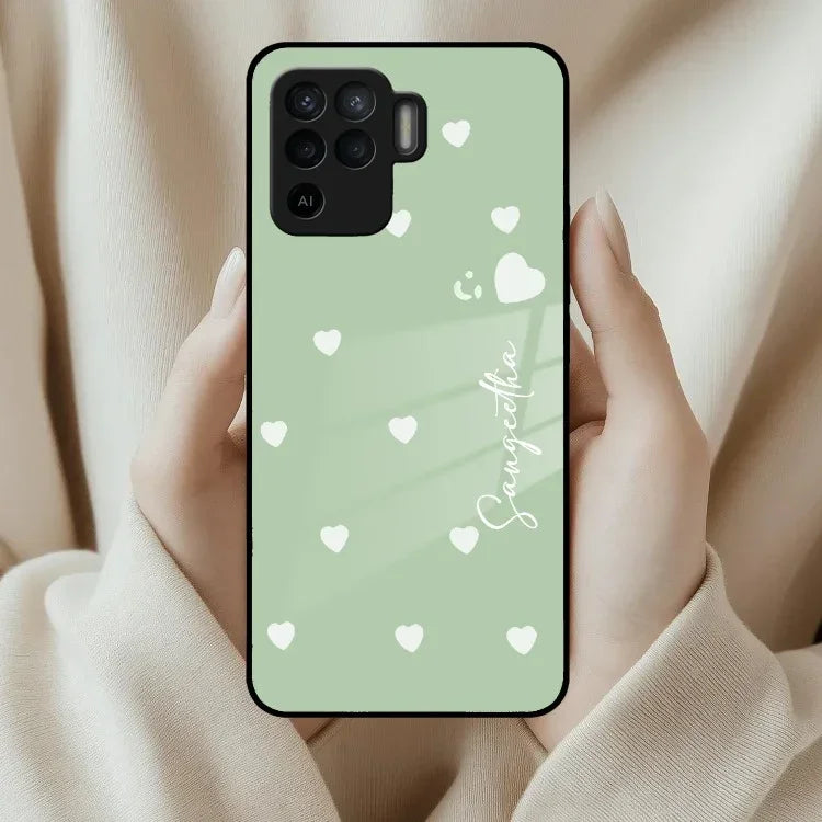 Be Loved Customized Glass Case Cover Mint Green For Oppo - ShopOnCliQ