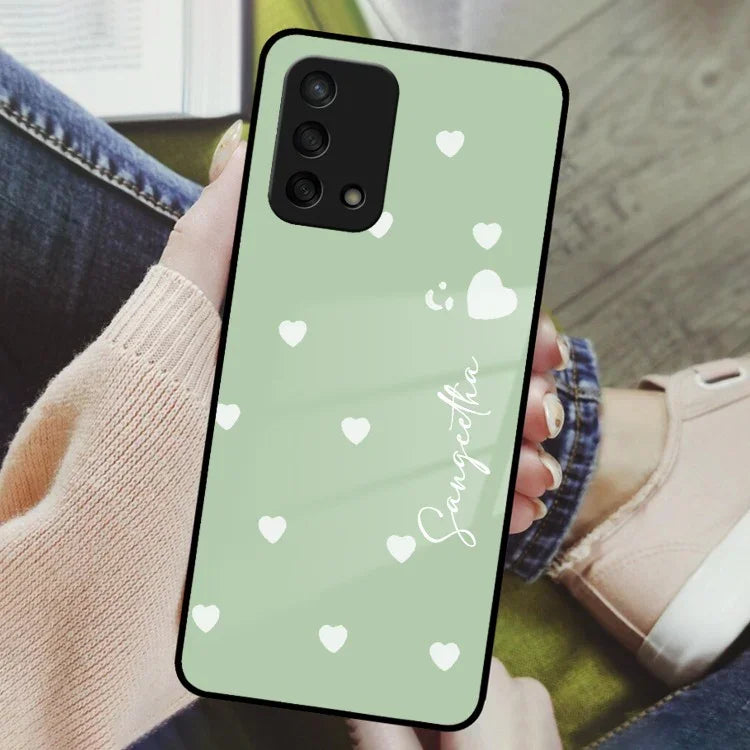 Be Loved Customized Glass Case Cover Mint Green For Oppo - ShopOnCliQ