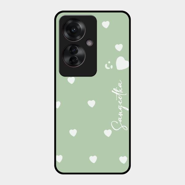 Be Loved Customized Glass Case Cover Mint Green For Oppo F25 Pro 5G