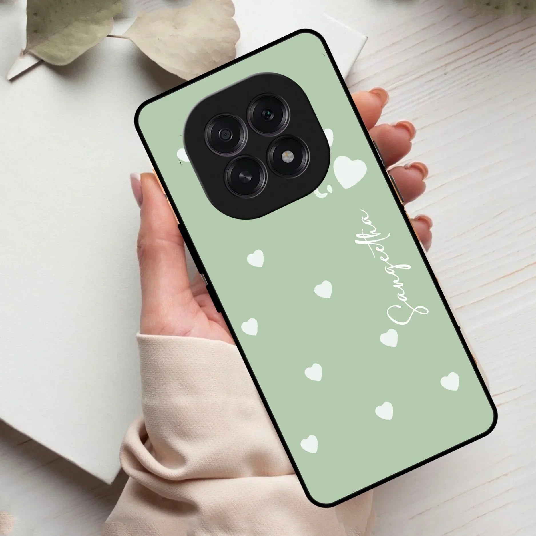 Be Loved Customized Glass Case Cover Mint Green For Oppo - ShopOnCliQ