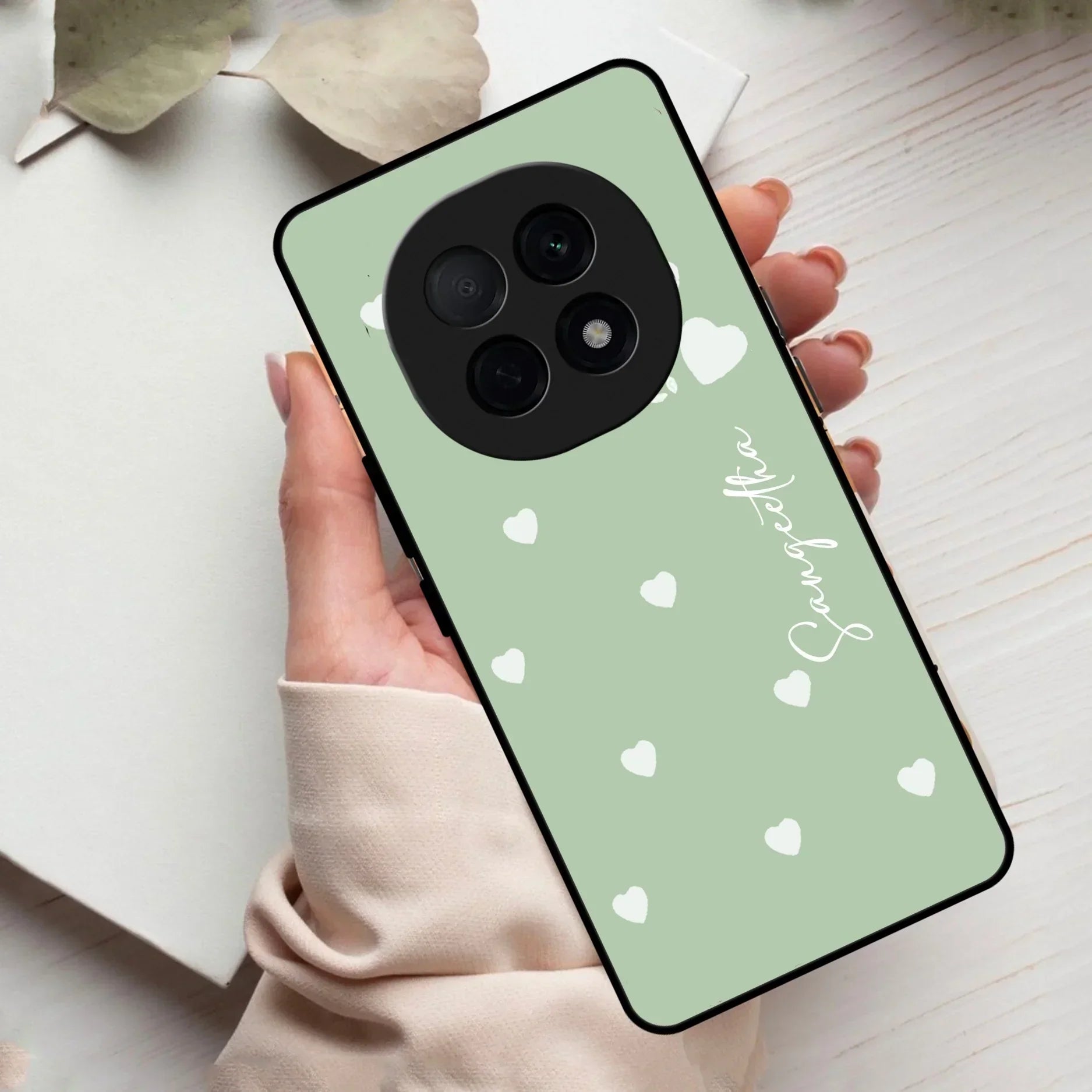 Be Loved Customized Glass Case Cover Mint Green For Oppo - ShopOnCliQ