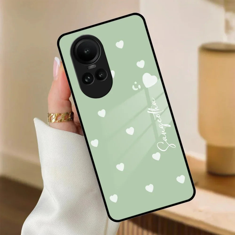 Be Loved Customized Glass Case Cover Mint Green For Oppo - ShopOnCliQ