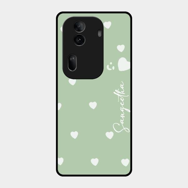 Be Loved Customized Glass Case Cover Mint Green For Oppo Reno 11 Pro 5G