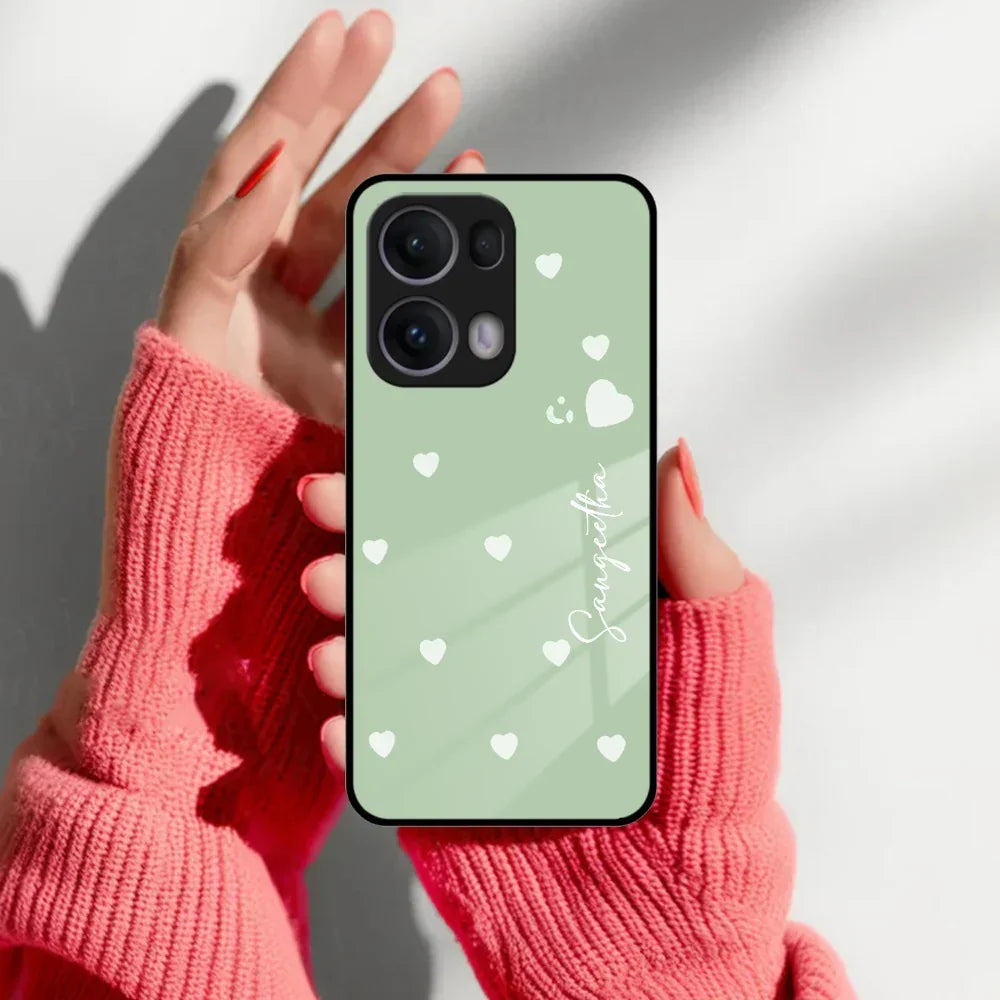 Be Loved Customized Glass Case Cover Mint Green For Oppo - ShopOnCliQ