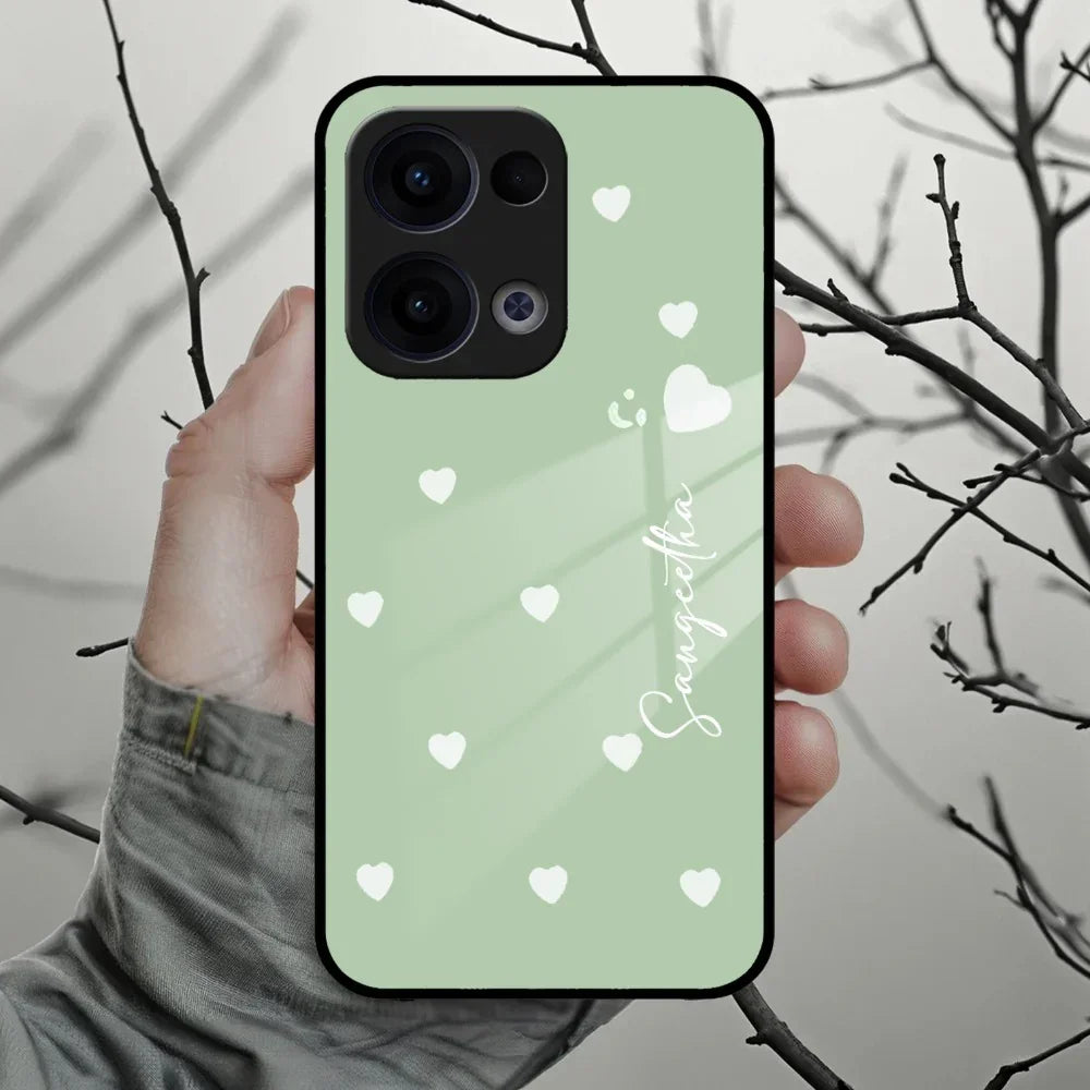 Be Loved Customized Glass Case Cover Mint Green For Oppo - ShopOnCliQ