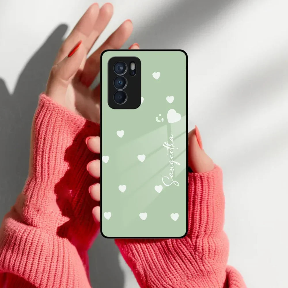 Be Loved Customized Glass Case Cover Mint Green For Oppo - ShopOnCliQ
