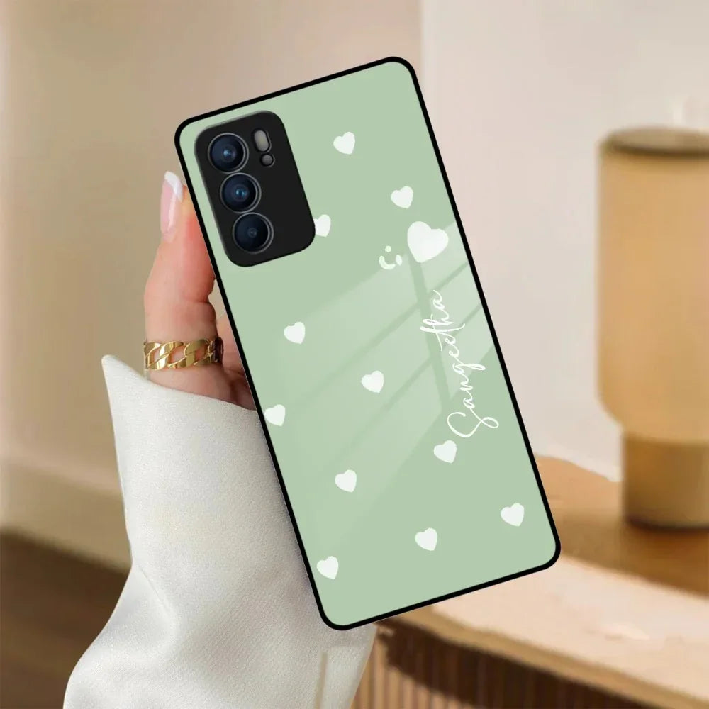 Be Loved Customized Glass Case Cover Mint Green For Oppo - ShopOnCliQ