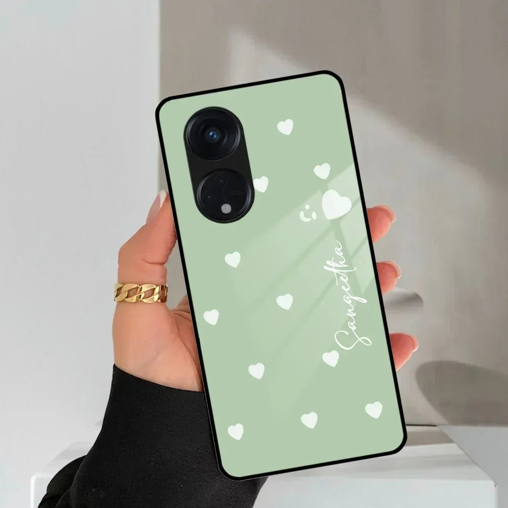 Be Loved Customized Glass Case Cover Mint Green For Oppo - ShopOnCliQ