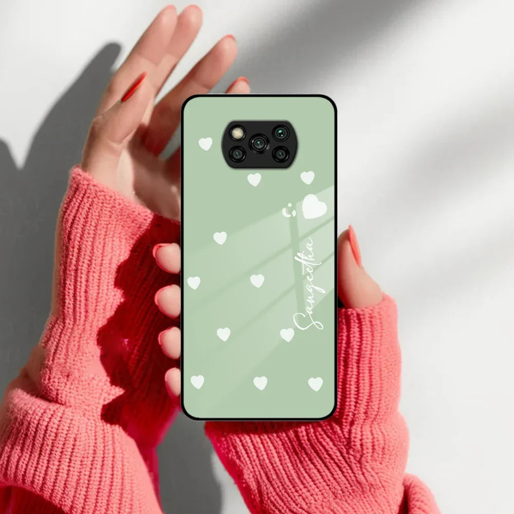 Be Loved Customized Glass Case Cover Mint Green For Poco - ShopOnCliQ