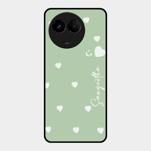 Be Loved Customized Glass Case Cover Mint Green For Realme 11 5G