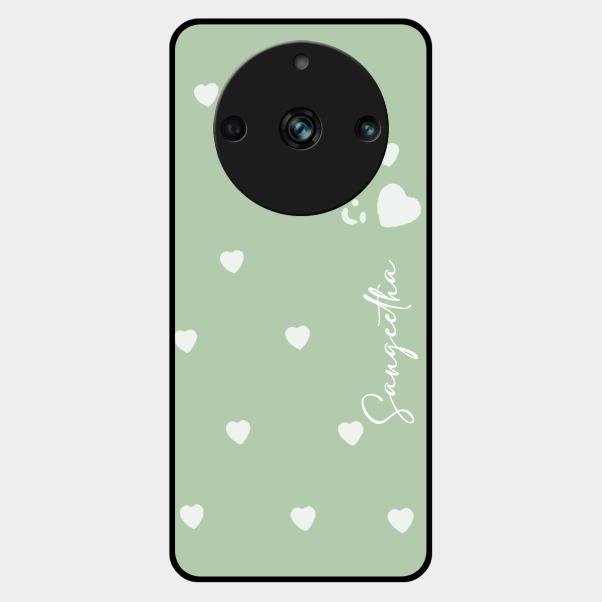 Be Loved Customized Glass Case Cover Mint Green For Realme 11 Pro Plus 5G