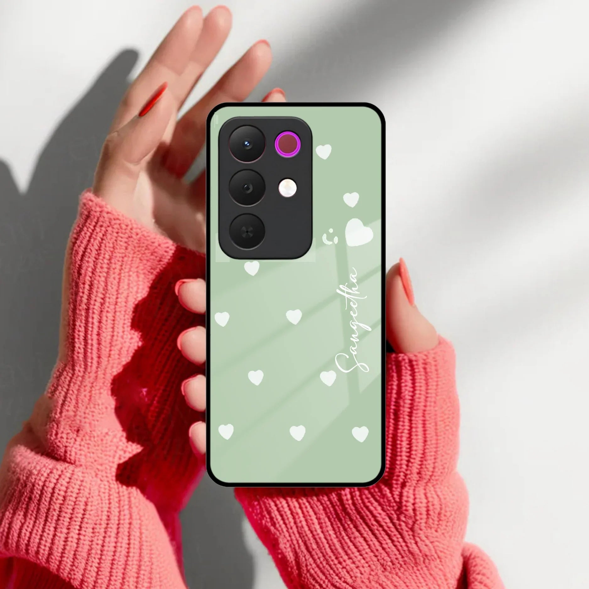 Be Loved Customized Glass Case Cover Mint Green For Realme/Narzo