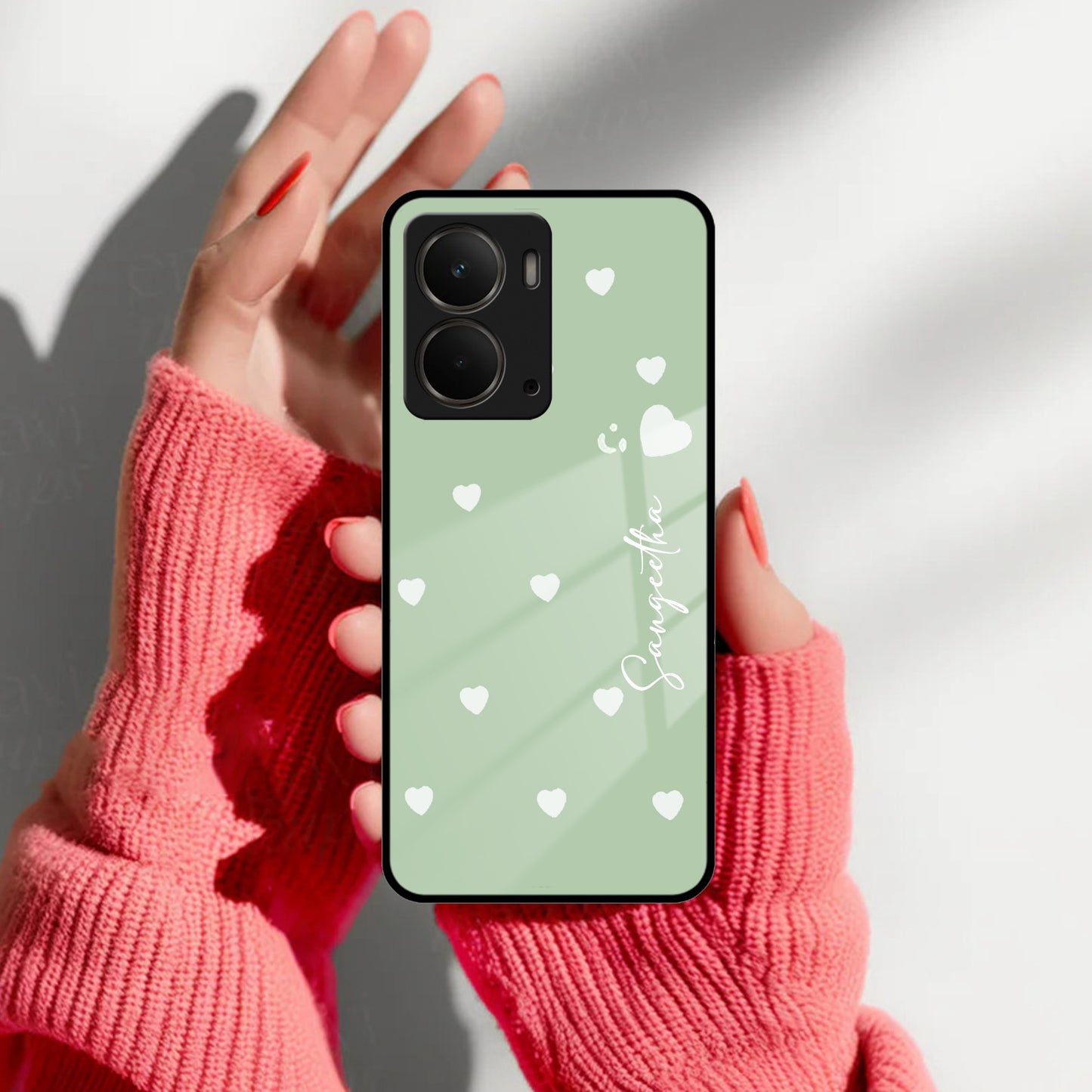 Be Loved Customized Glass Case Cover Mint Green For Realme/Narzo