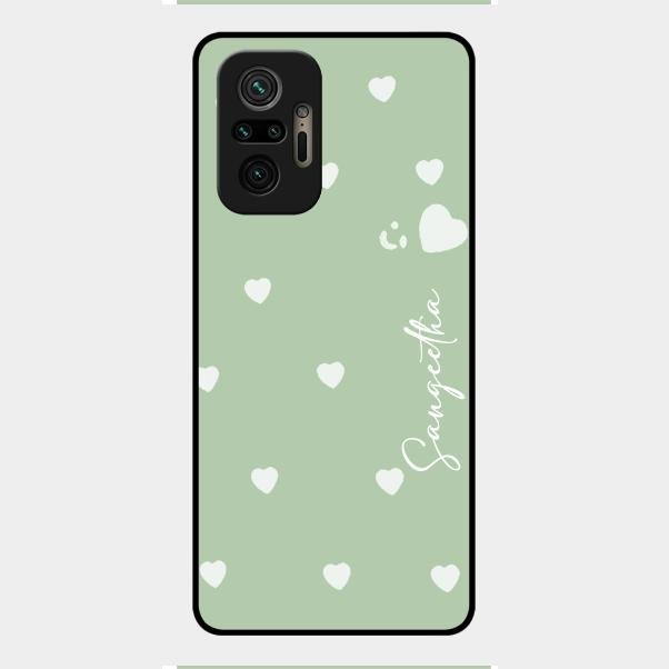 Be Loved Customized Glass Case Cover Mint Green For Redmi Note 10 Pro