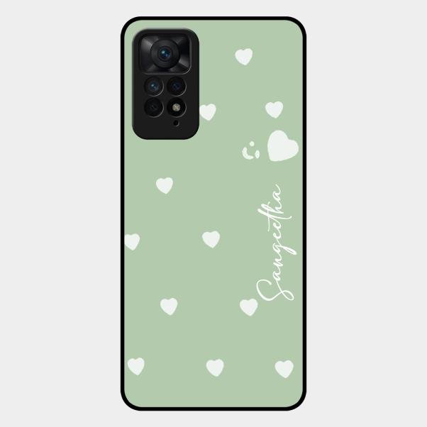 Be Loved Customized Glass Case Cover Mint Green For Redmi Note 11 Pro 5G