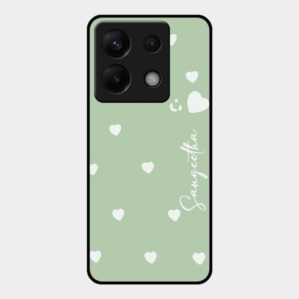 Be Loved Customized Glass Case Cover Mint Green For Redmi Note 13 Pro 5G