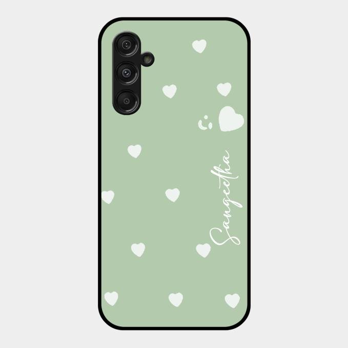 Be Loved Customized Glass Case Cover Mint Green For Samsung Galaxy F34 5G