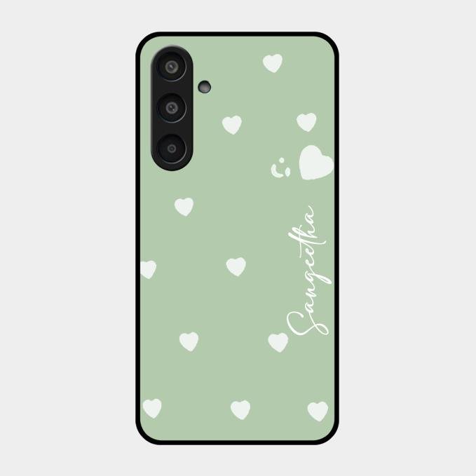 Be Loved Customized Glass Case Cover Mint Green For Samsung Galaxy M35 5G