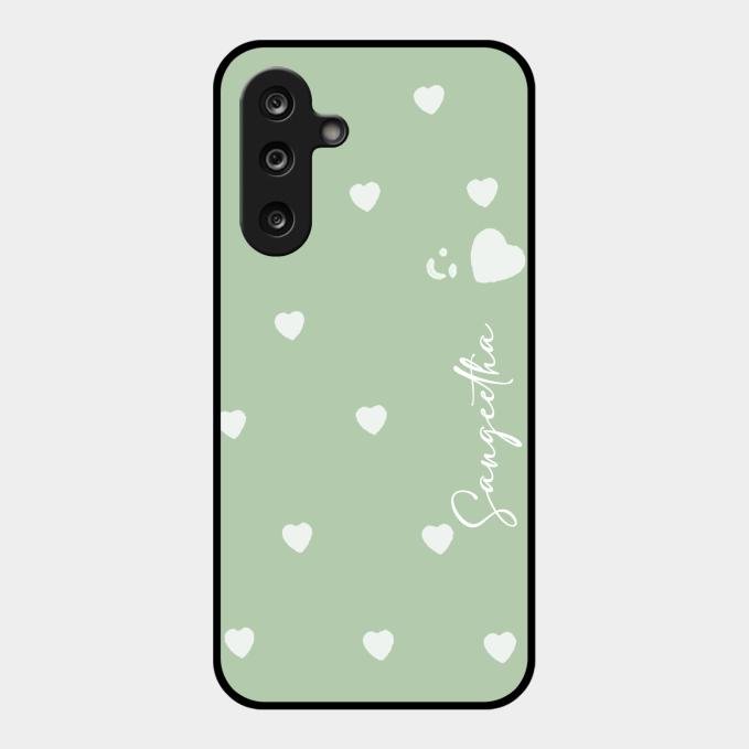 Be Loved Customized Glass Case Cover Mint Green For Samsung Galaxy M36 5G