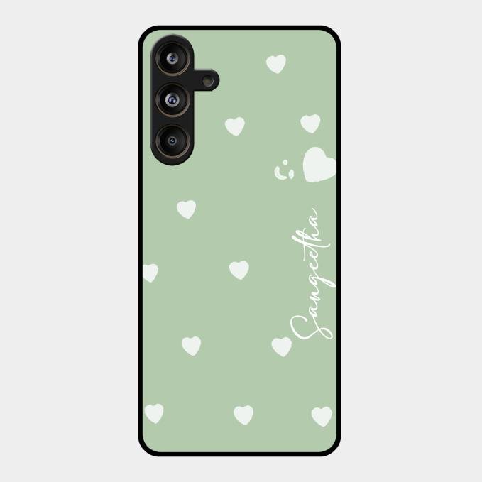 Be Loved Customized Glass Case Cover Mint Green For Samsung Galaxy M55 5G