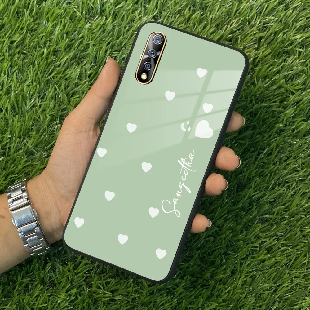 Be Loved Customized Glass Case Cover Mint Green For Vivo - ShopOnCliQ