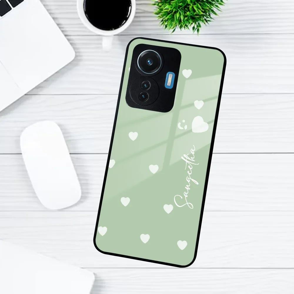 Be Loved Customized Glass Case Cover Mint Green For Vivo - ShopOnCliQ