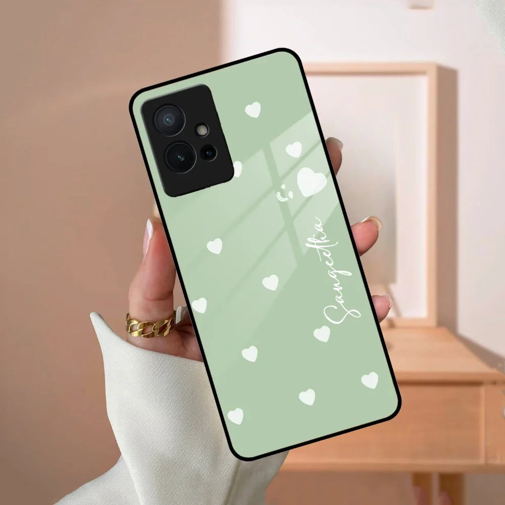Be Loved Customized Glass Case Cover Mint Green For Vivo - ShopOnCliQ