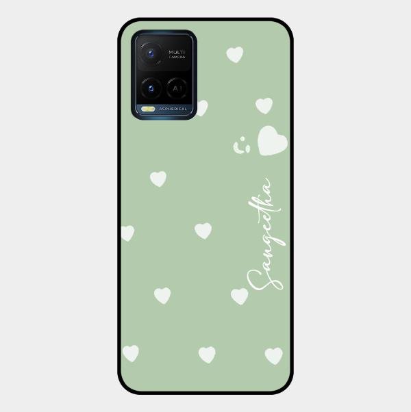 Be Loved Customized Glass Case Cover Mint Green For Vivo T1X