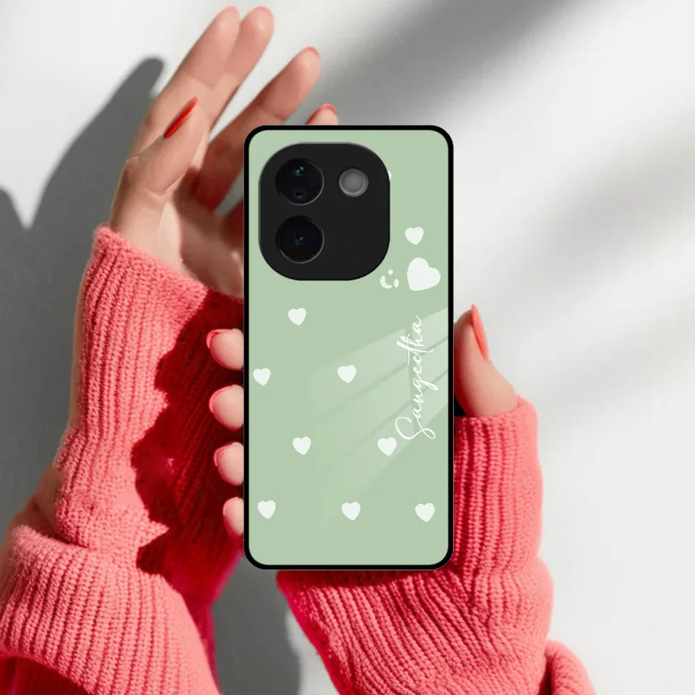 Be Loved Customized Glass Case Cover Mint Green For Vivo - ShopOnCliQ