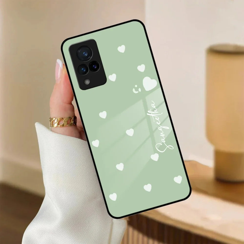 Be Loved Customized Glass Case Cover Mint Green For Vivo - ShopOnCliQ