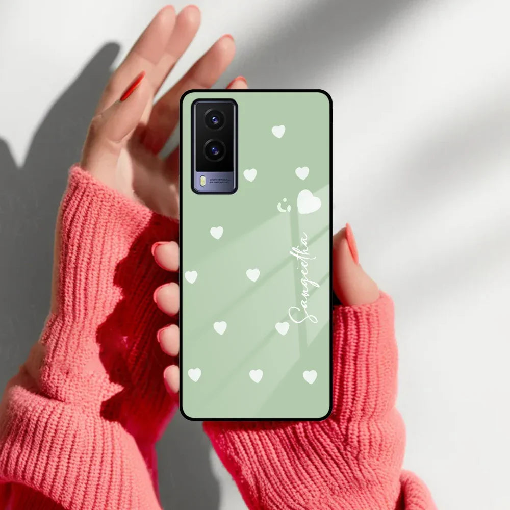 Be Loved Customized Glass Case Cover Mint Green For Vivo - ShopOnCliQ