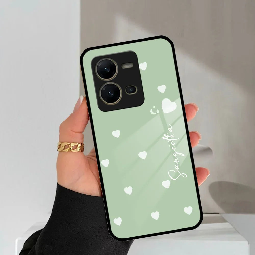 Be Loved Customized Glass Case Cover Mint Green For Vivo - ShopOnCliQ