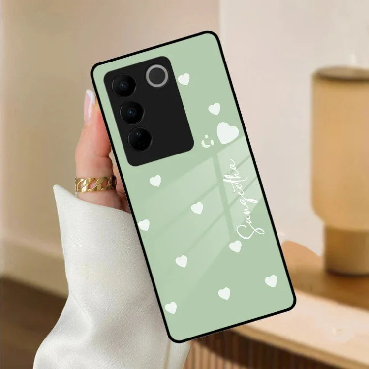 Be Loved Customized Glass Case Cover Mint Green For Vivo - ShopOnCliQ