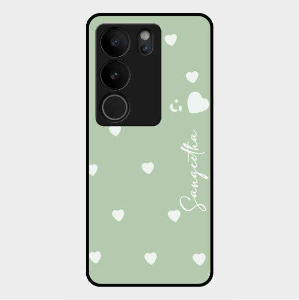 Be Loved Customized Glass Case Cover Mint Green For Vivo V29 5G