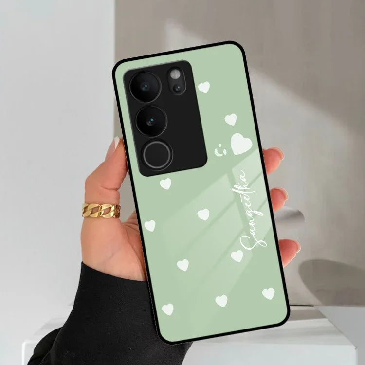 Be Loved Customized Glass Case Cover Mint Green For Vivo - ShopOnCliQ