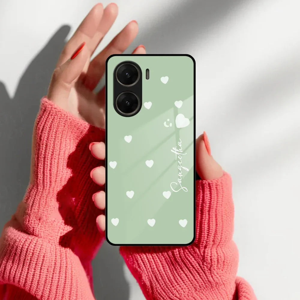 Be Loved Customized Glass Case Cover Mint Green For Vivo - ShopOnCliQ