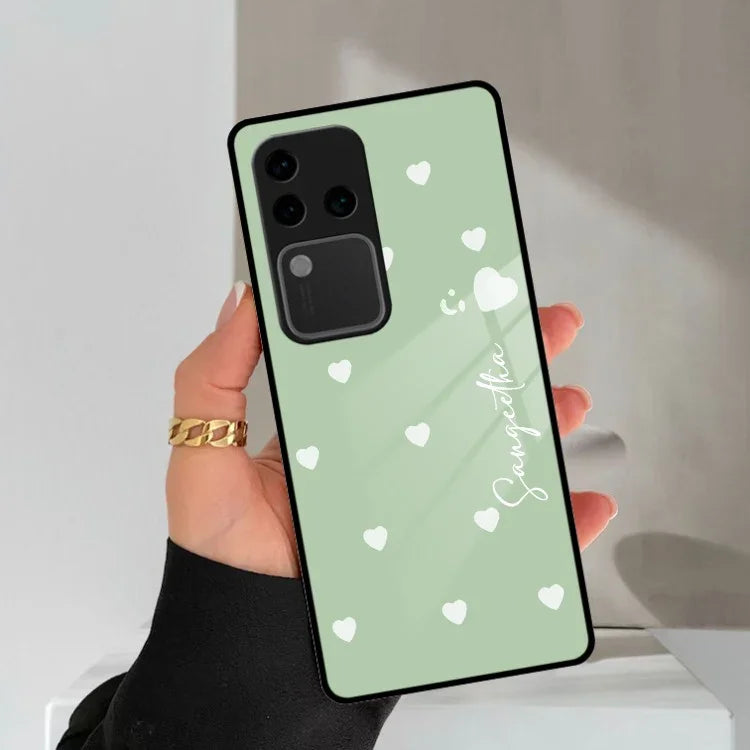 Be Loved Customized Glass Case Cover Mint Green For Vivo - ShopOnCliQ
