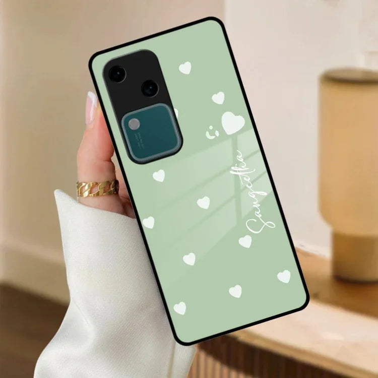 Be Loved Customized Glass Case Cover Mint Green For Vivo - ShopOnCliQ