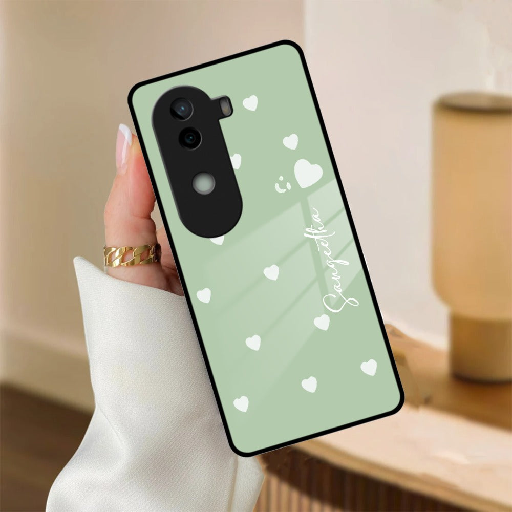 Be Loved Customized Glass Case Cover Mint Green For iQOO