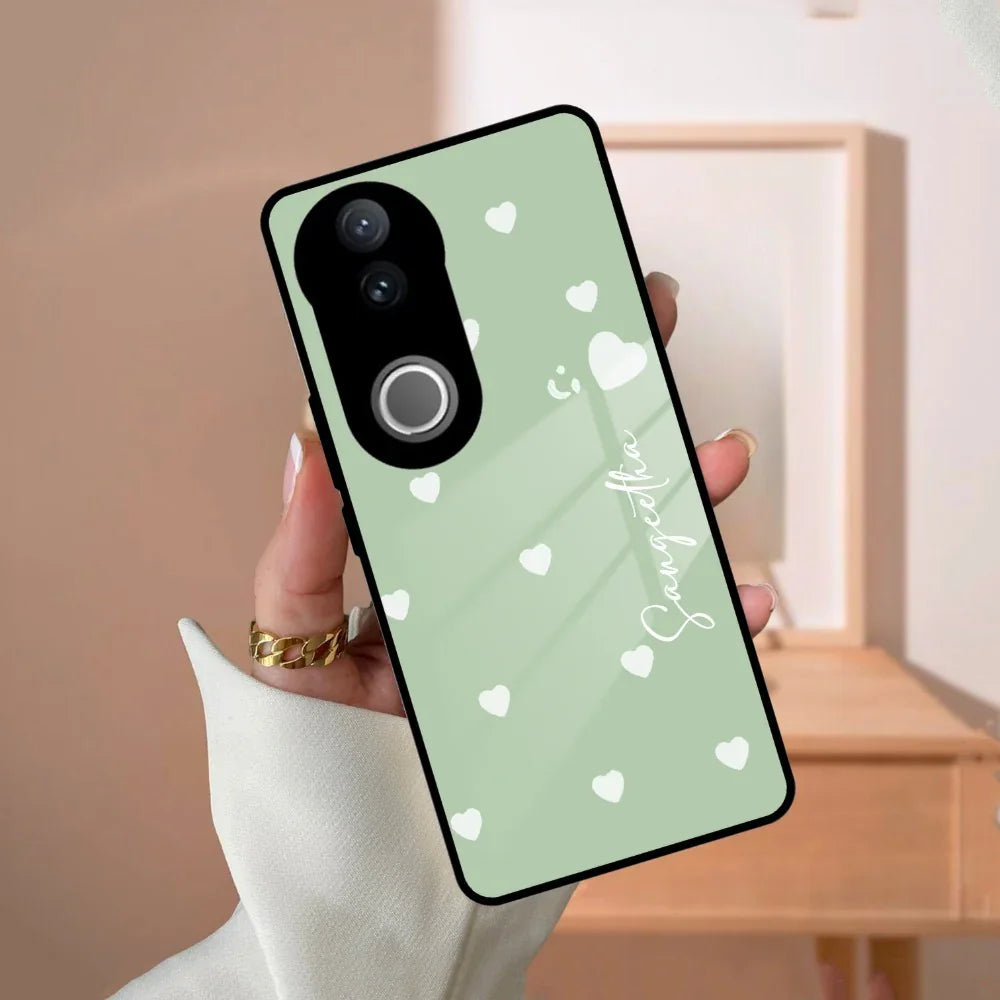 Be Loved Customized Glass Case Cover Mint Green For Vivo - ShopOnCliQ