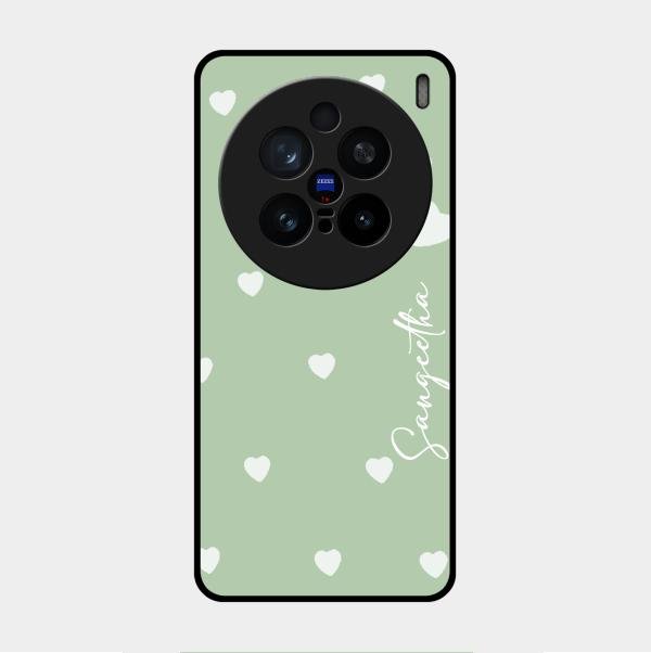 Be Loved Customized Glass Case Cover Mint Green For Vivo X200 Pro 5G