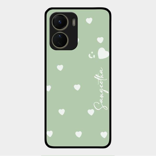 Be Loved Customized Glass Case Cover Mint Green For Vivo Y16