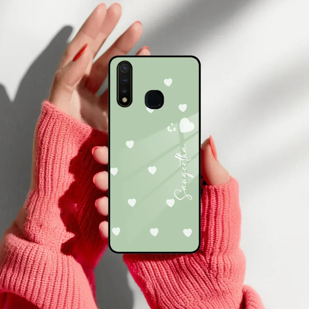 Be Loved Customized Glass Case Cover Mint Green For Vivo - ShopOnCliQ
