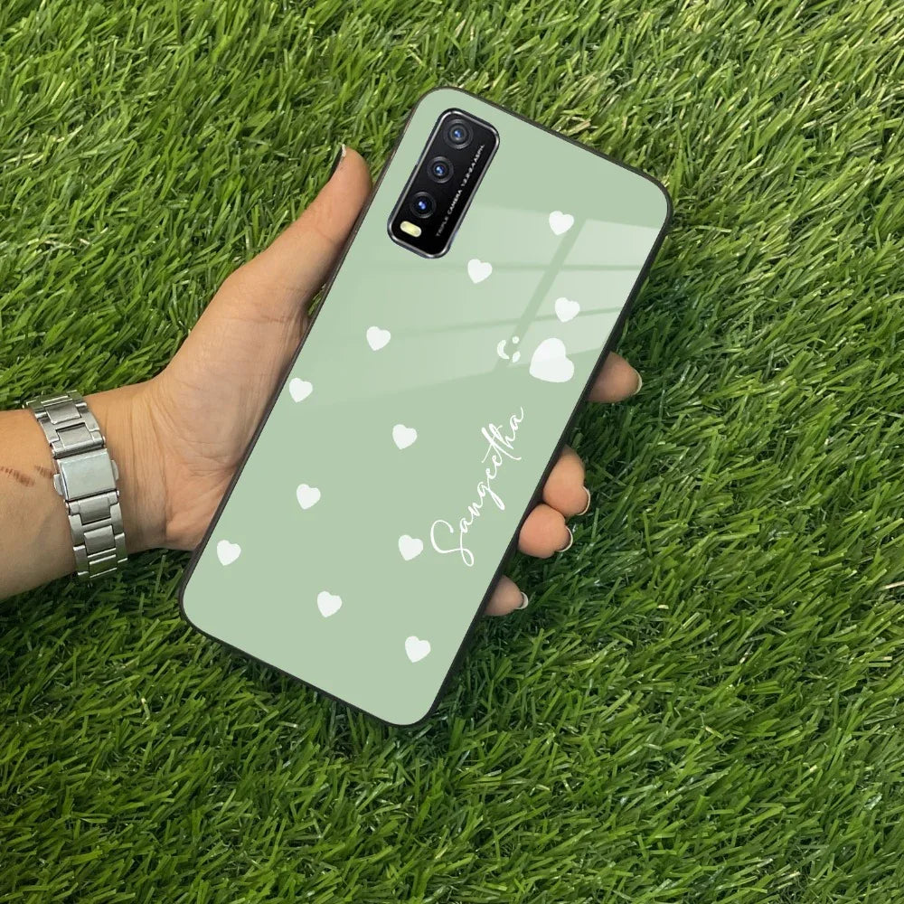 Be Loved Customized Glass Case Cover Mint Green For Vivo - ShopOnCliQ