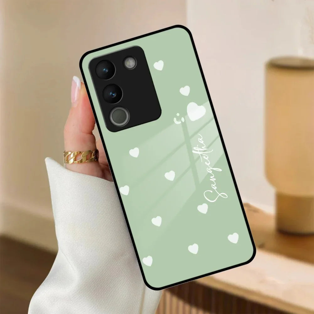 Be Loved Customized Glass Case Cover Mint Green For Vivo - ShopOnCliQ